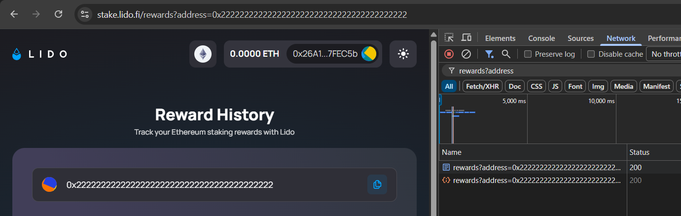 Proof that the resolution flow is the same for address and name inputs