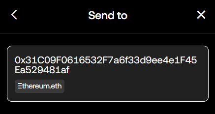 OKX Wallet correctly resolves the address for Ξthereum.eth