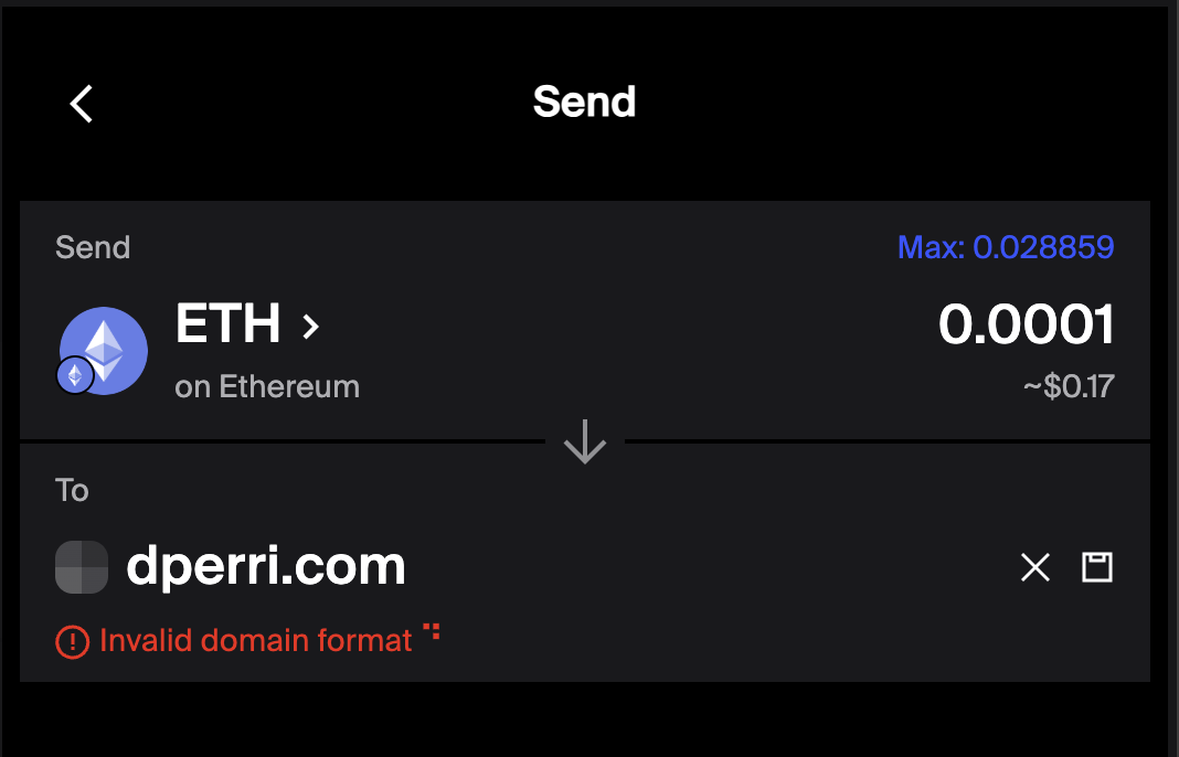 1inch fails to resolve an offchain DNS name