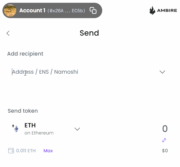 Ambire Wallet fails to resolve the address for dperri.com