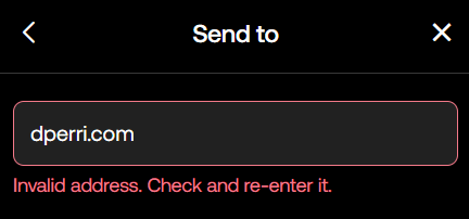 OKX Wallet fails to resolve the address for dperri.com