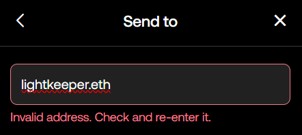 OKX Wallet fails to resolve the address for lightkeeper.eth on the Base chain